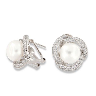 Orecchini Domar Gioielli Donna Orecchini perle argento 925 in Argento Cubic Zirconia EPB096645 - EPB096645